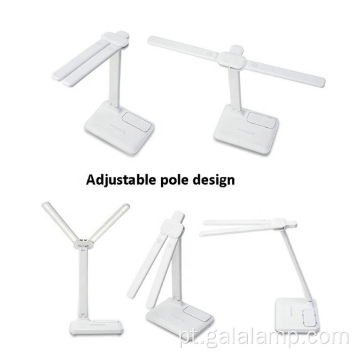 Lâmpada de mesa moderna com controle de toque de cabeça dupla